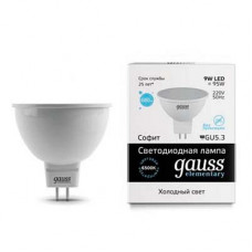 Лампа светодиодная Gauss 135 GU5.3 9Вт 6500K 13539